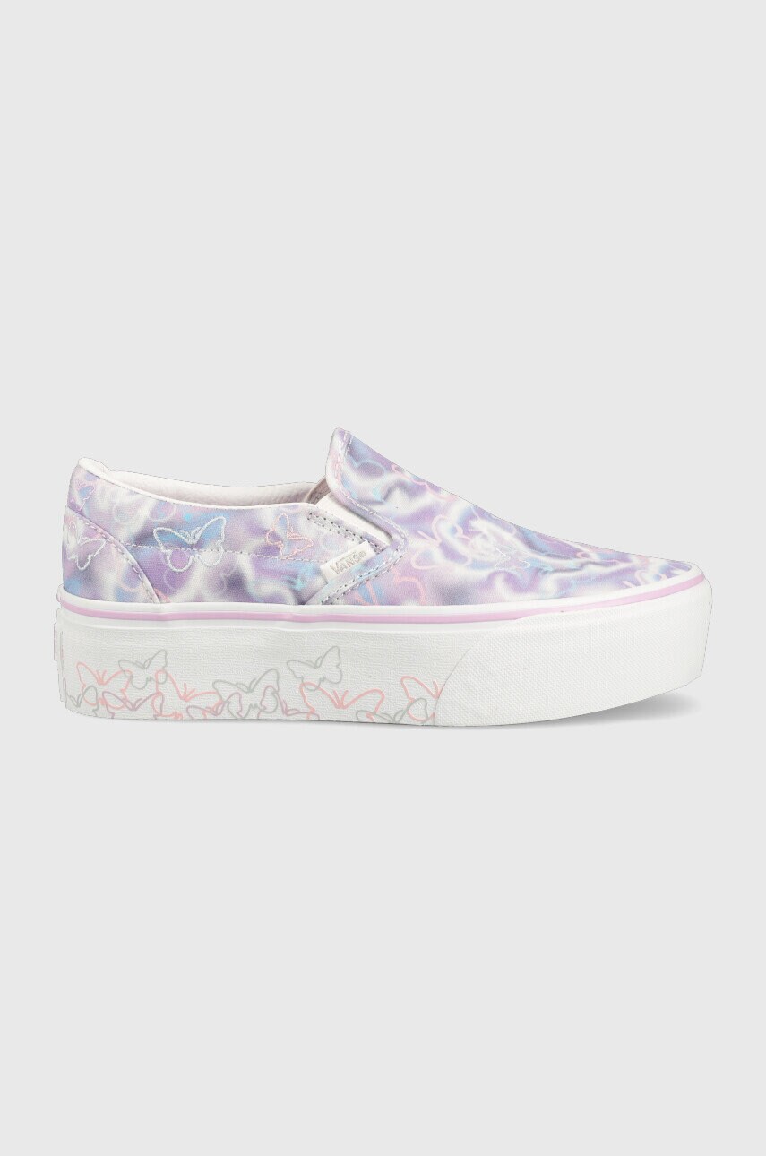 

Ниски кецове Vans Classic Slip-on Stackform в лилаво, Виолетов