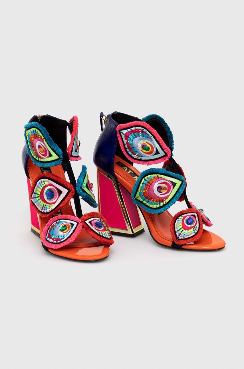 

Кожаные сандалии Kat Maconie Tanu каблук кирпичик