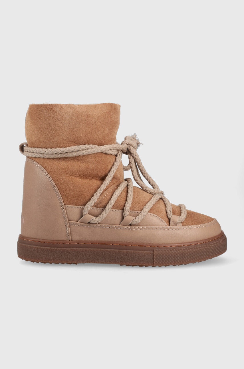 

Шкіряні чоботи Inuikii Classic Wedge колір коричневий 70203-005