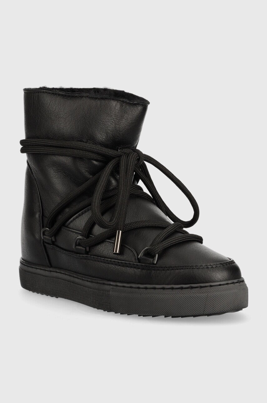 

Шкіряні чоботи Inuikii Nappa Wedge колір чорний 70203-087