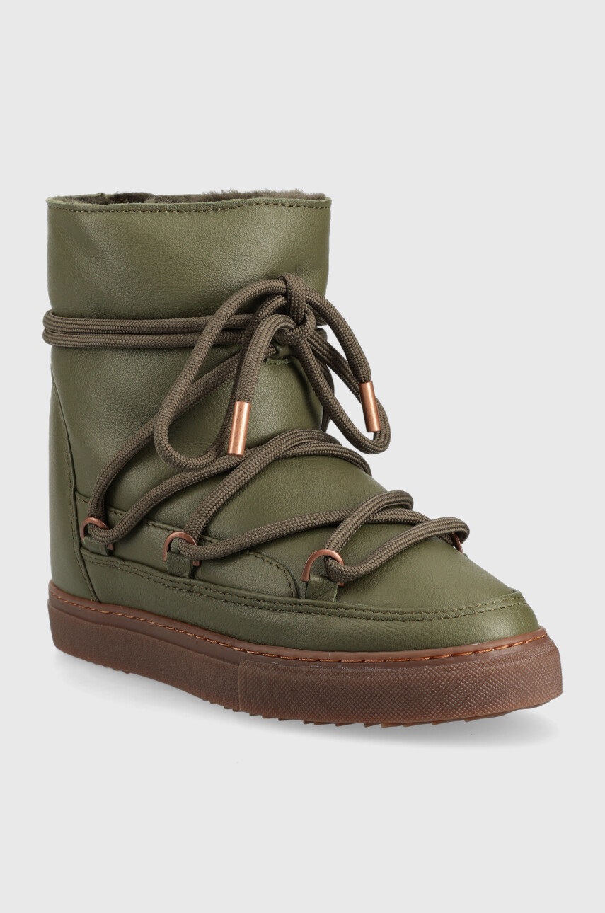 

Кожаные сапоги Inuikii Nappa Wedge цвет зелёный 70203-087