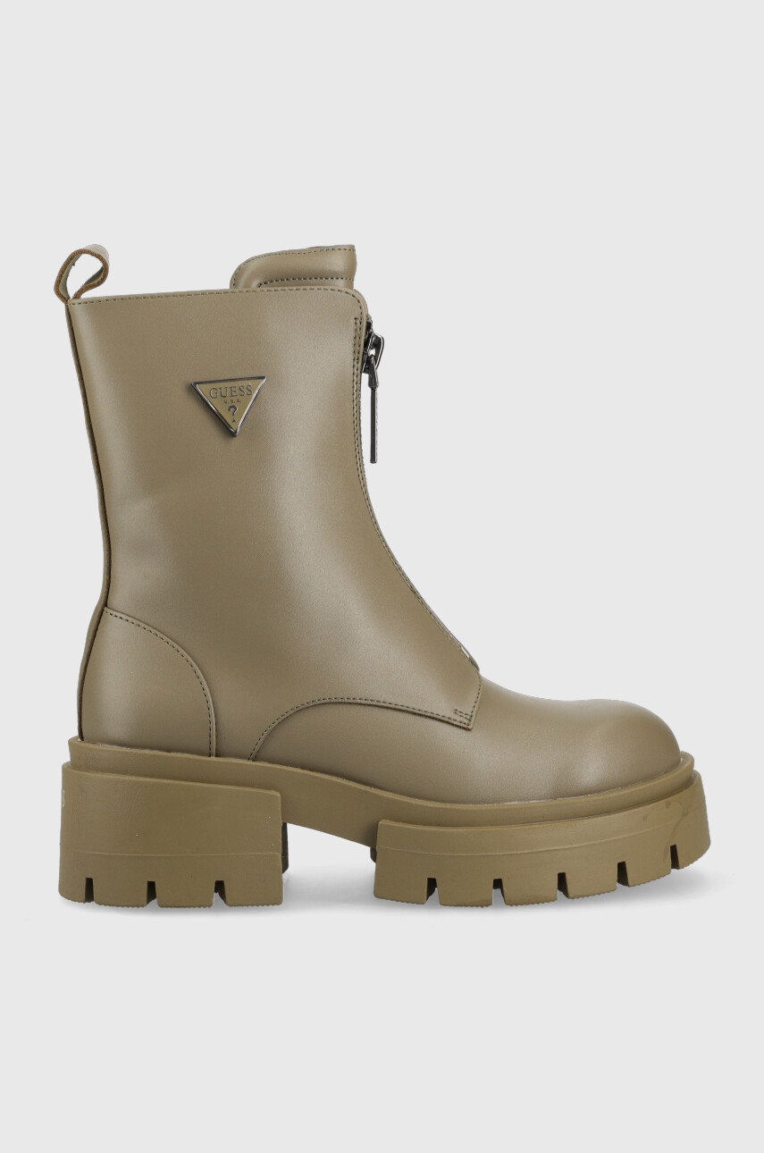 

Боти Guess в зелено с платформа, Зелен