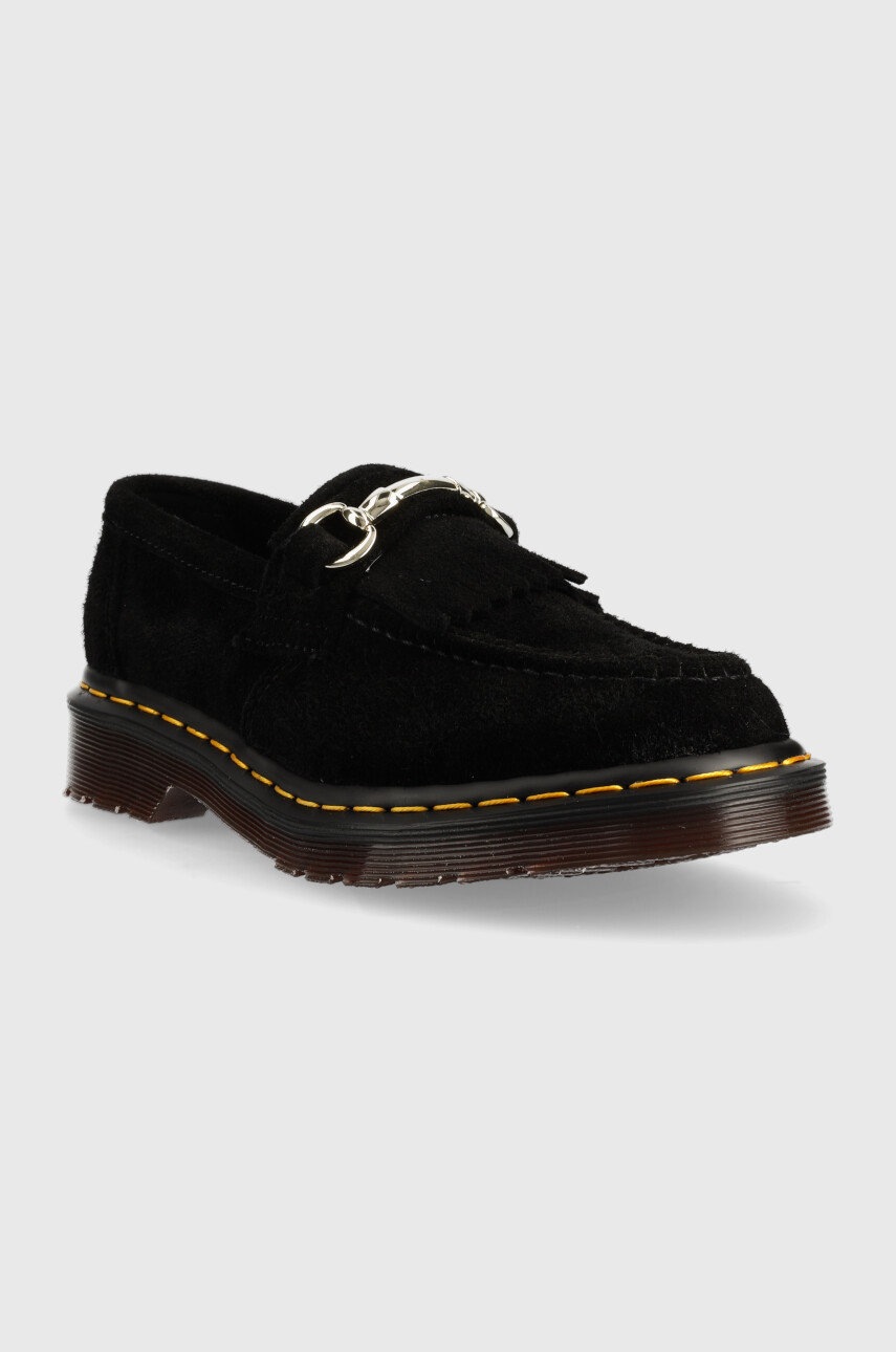 

Замшеві мокасини Dr. Martens Snaffle жіночі колір чорний на платформі