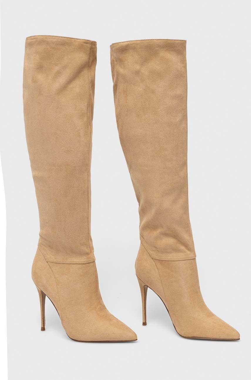 

Сапоги Steve Madden Darian женские цвет бежевый на шпильке SM11002162