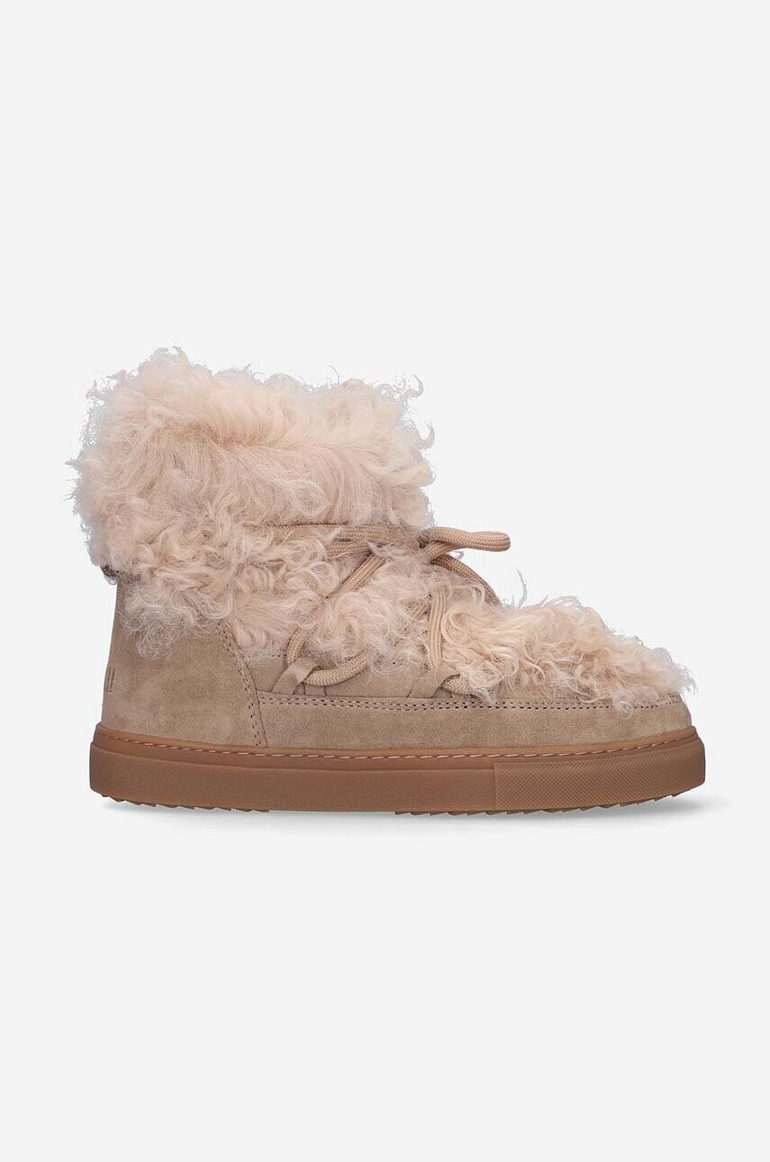 

Замшевые сапоги Inuikii Sneaker Long Curly цвет бежевый