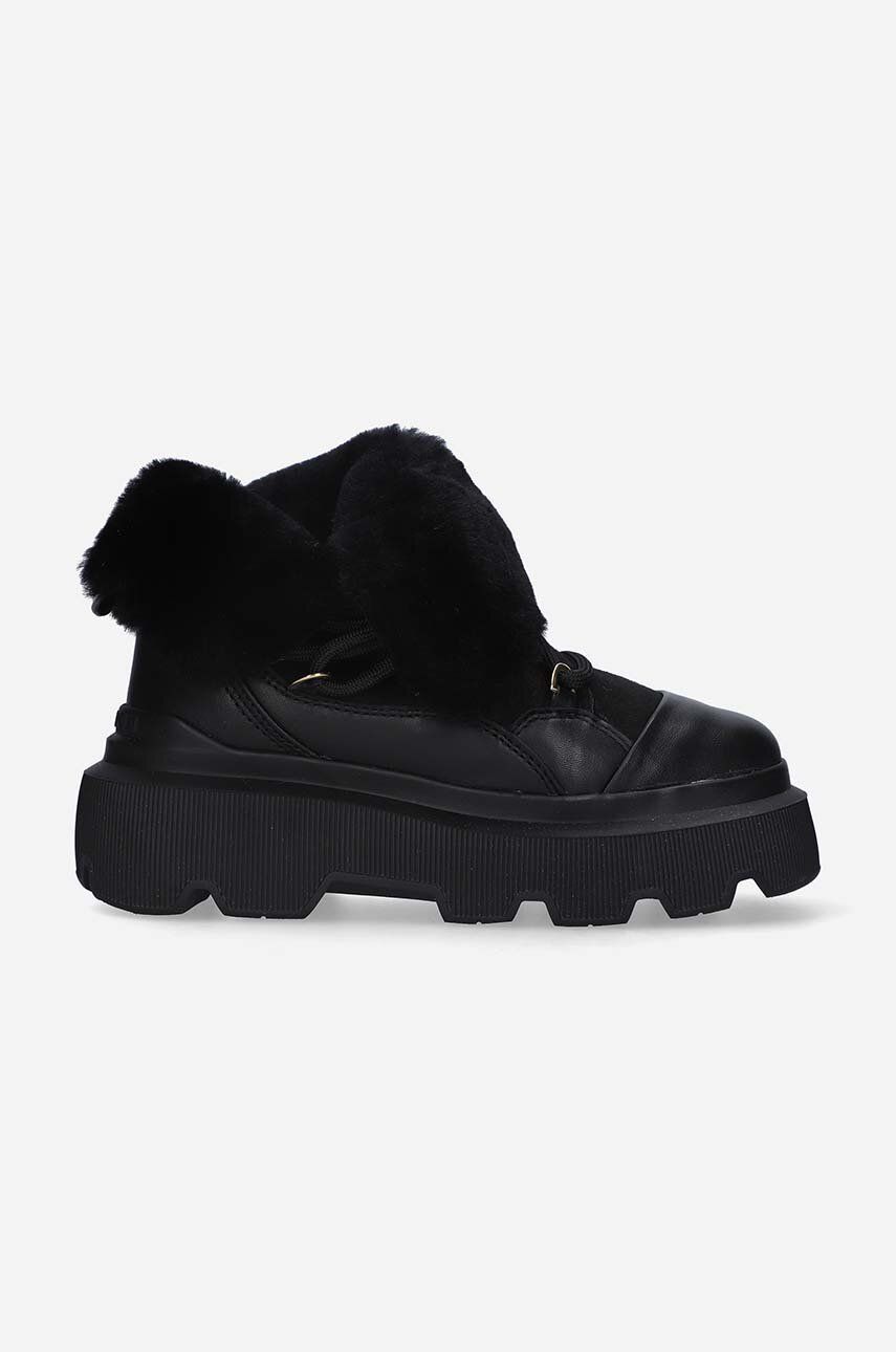 Inuikii bocanci de piele Sneaker Endurance Trekking culoarea negru