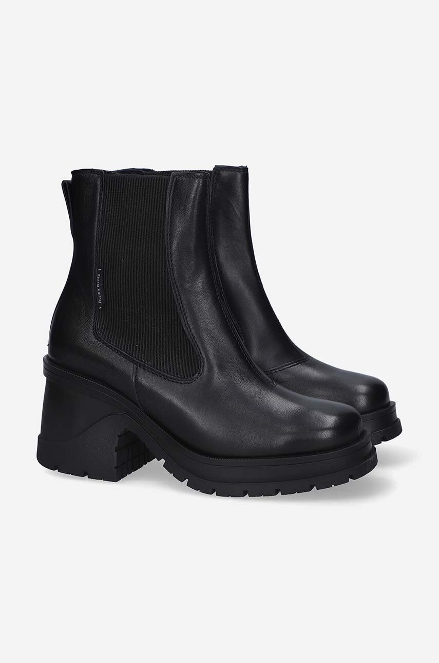 Шкіряні черевики Filling Pieces Gali Chelsea жіночі колір чорний каблук блок 56128241847-BLACK 