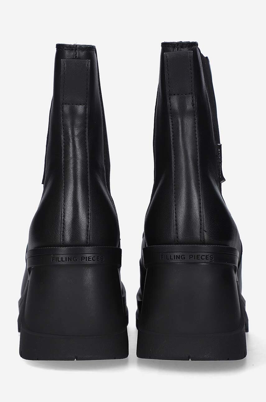 Шкіряні черевики Filling Pieces Gali Chelsea жіночі колір чорний каблук блок 56128241847-BLACK 