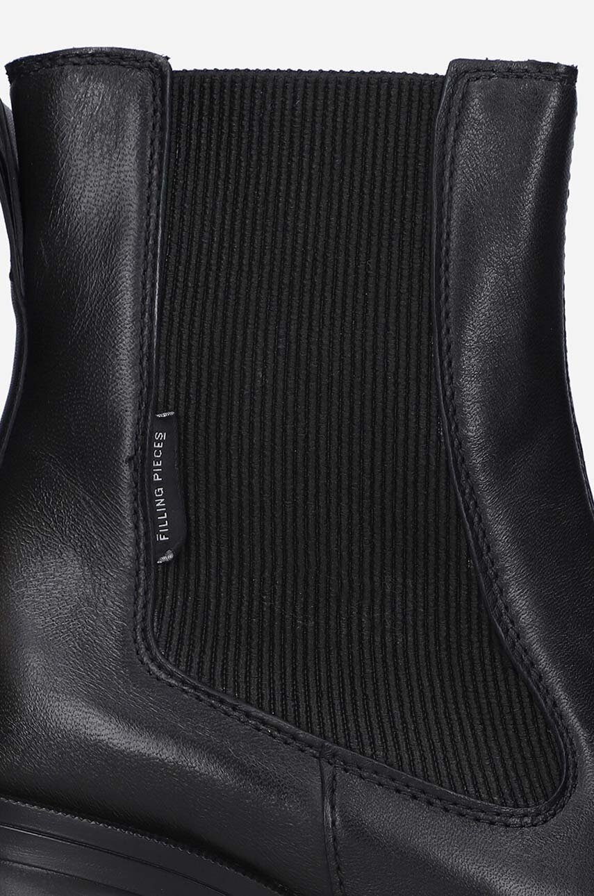 Шкіряні черевики Filling Pieces Gali Chelsea жіночі колір чорний каблук блок 56128241847-BLACK 