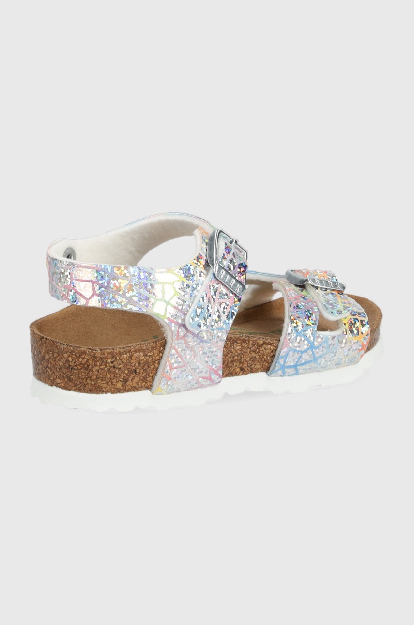 

Дитячі сандалі Birkenstock колір срібний