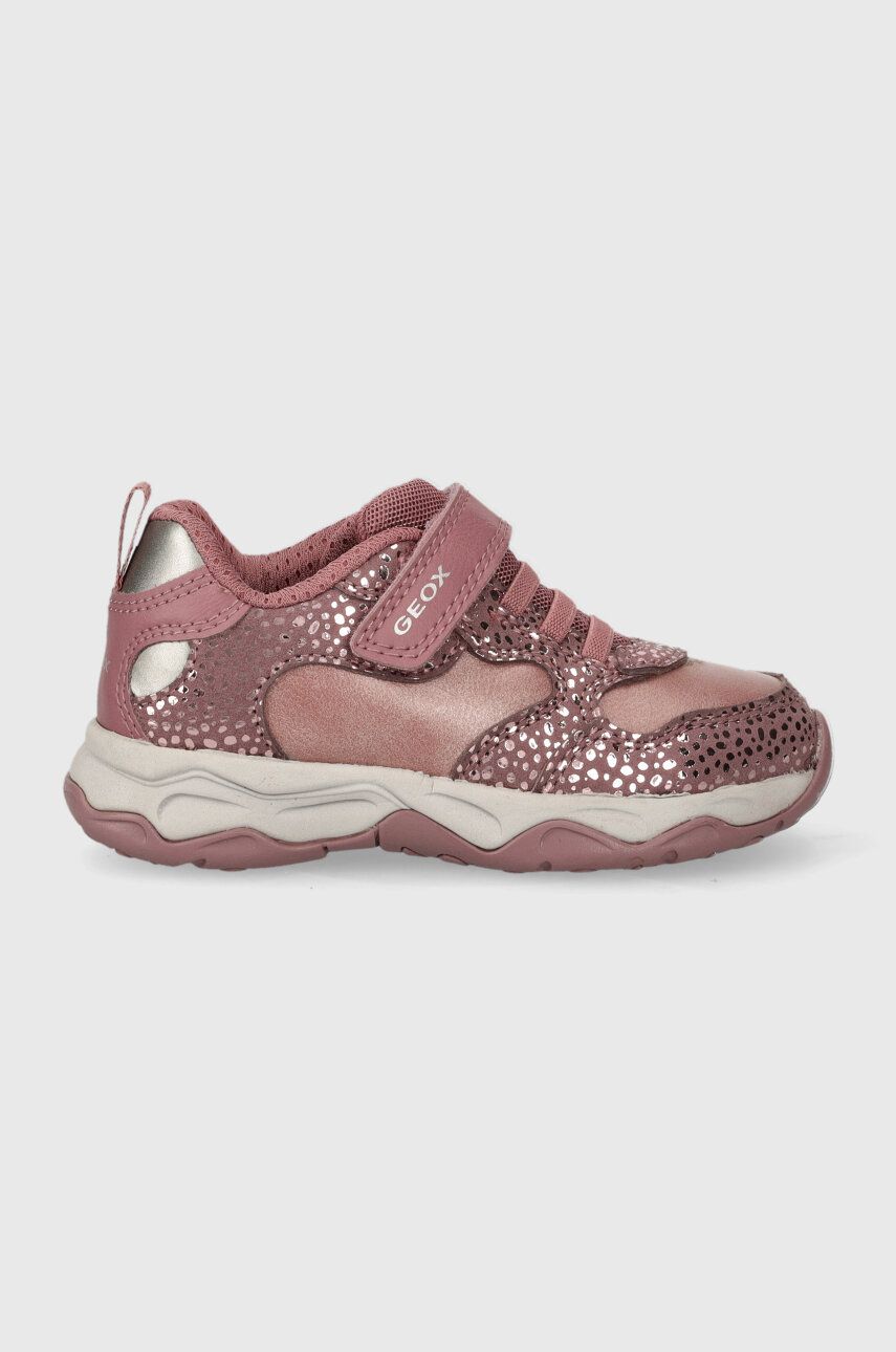 Dětské sneakers boty Geox růžová barva - růžová - Svršek: Umělá hmota