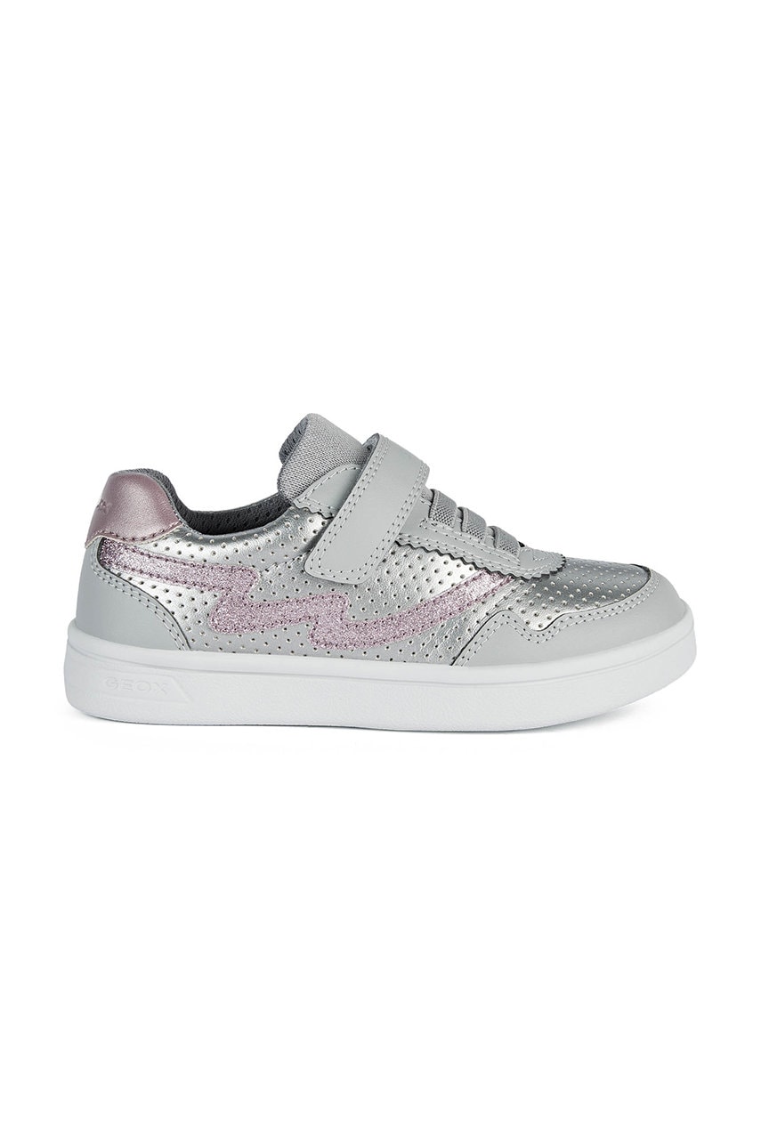 Geox sneakers pentru copii culoarea argintiu