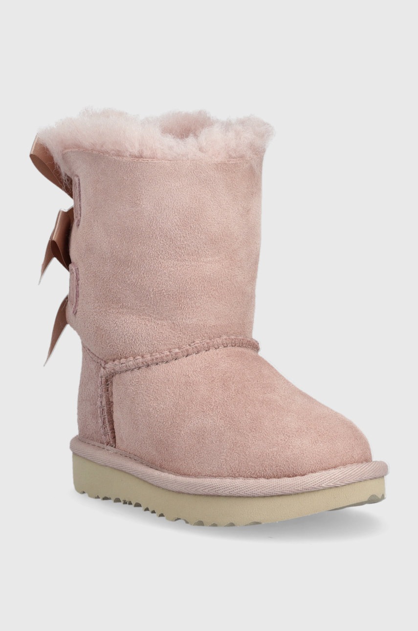 

Дитячі замшеві чоботи UGG Bailey Bow Ii колір рожевий