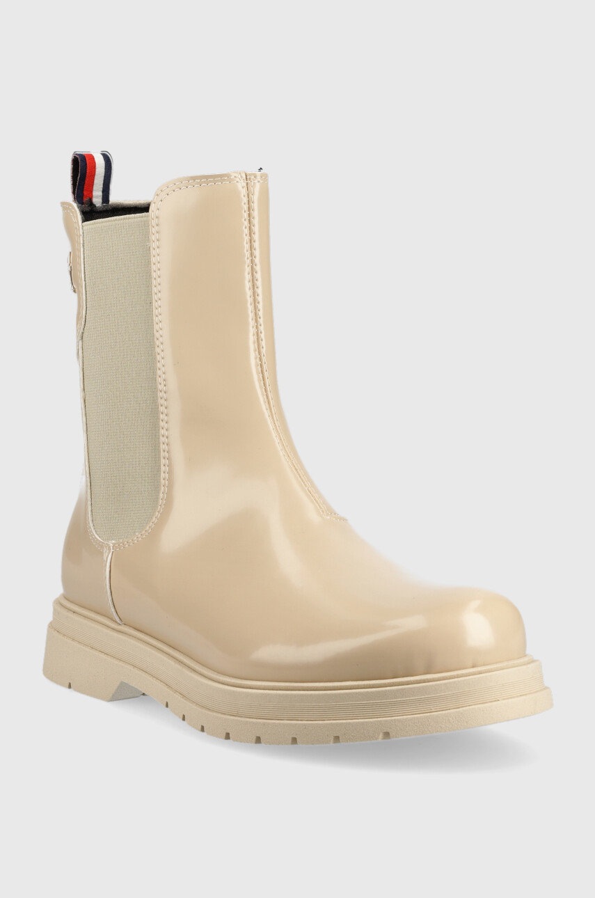 Детские ботинки Tommy Hilfiger цвет бежевый Детские ботинки Tommy Hilfiger цвет бежевый