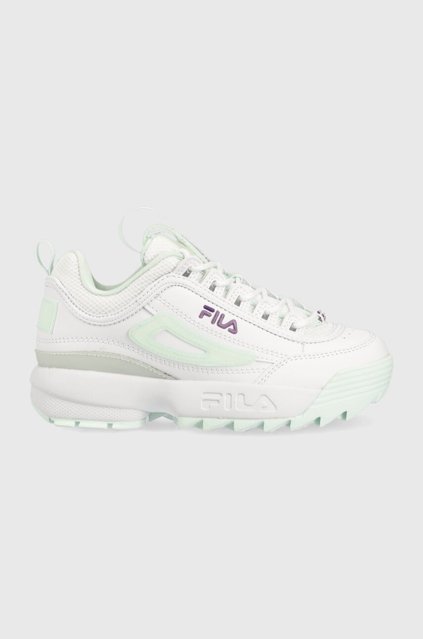 Levně Dětské sneakers boty Fila Disruptor růžová barva