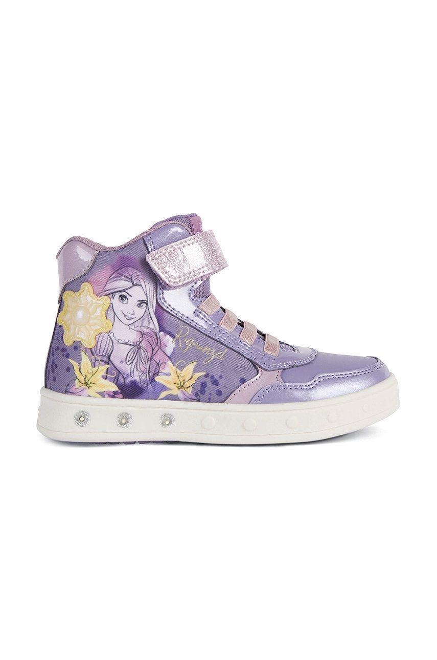 Dětské sneakers boty Geox fialová barva - fialová -  Svršek: Umělá hmota