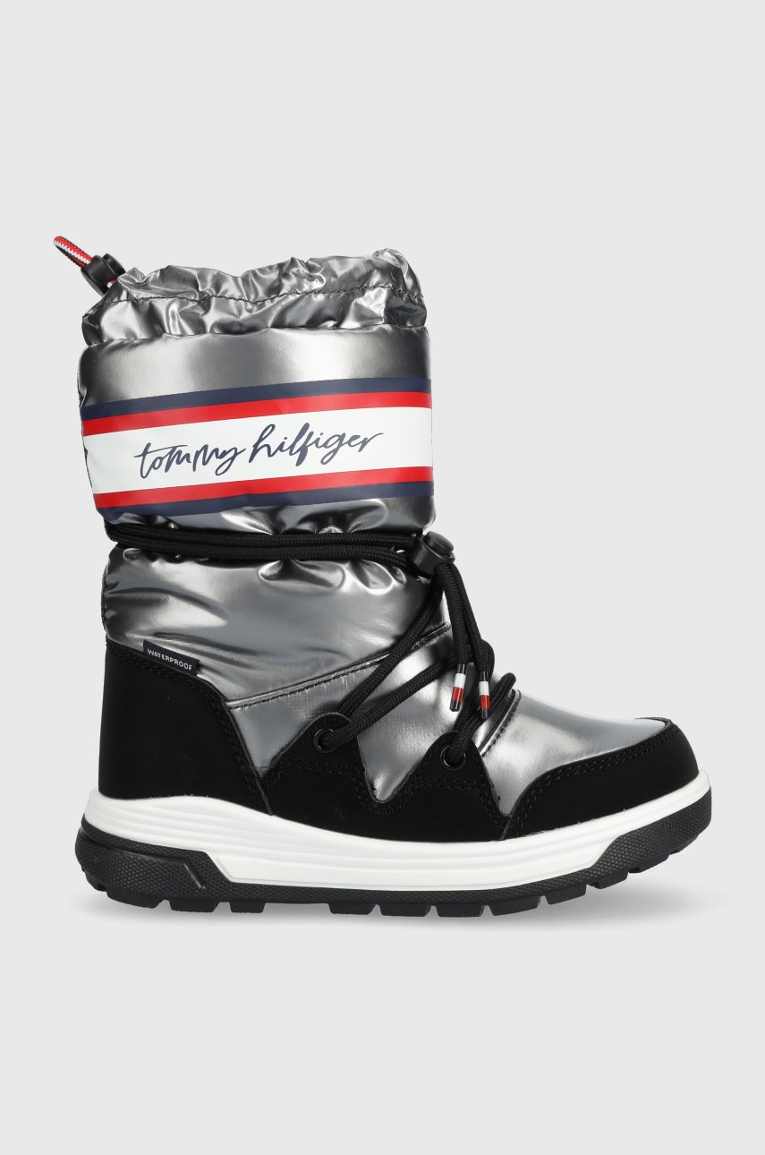 

Детски апрески Tommy Hilfiger в сребристо, Сребърен