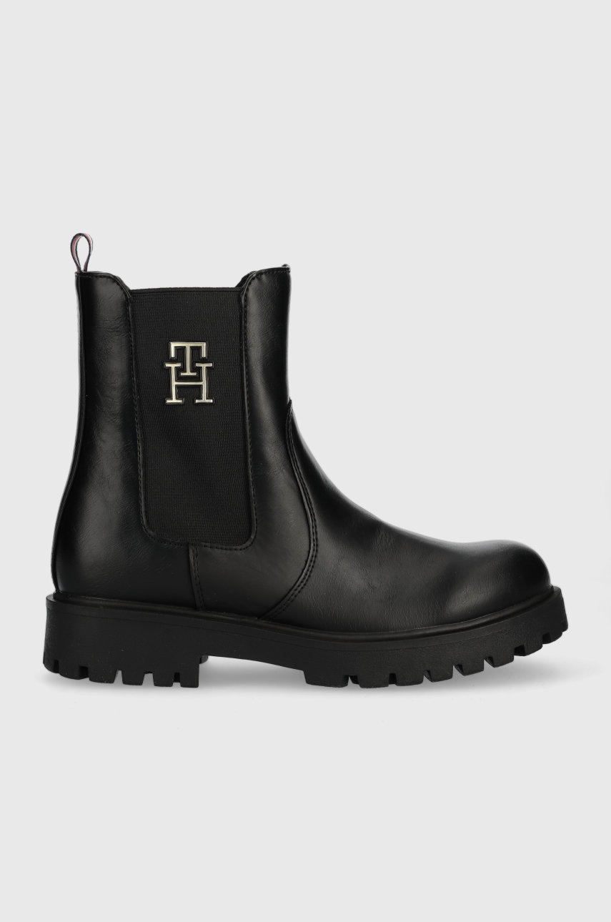 

Детски челси боти Tommy Hilfiger Chelsea в черно, Черен
