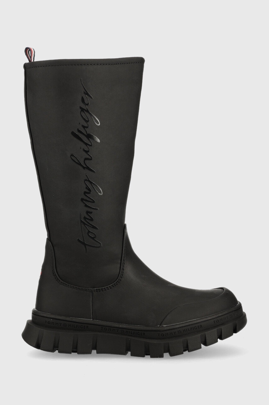 Детские резиновые сапоги Tommy Hilfiger цвет чёрный Детские резиновые сапоги Tommy Hilfiger цвет чёрный