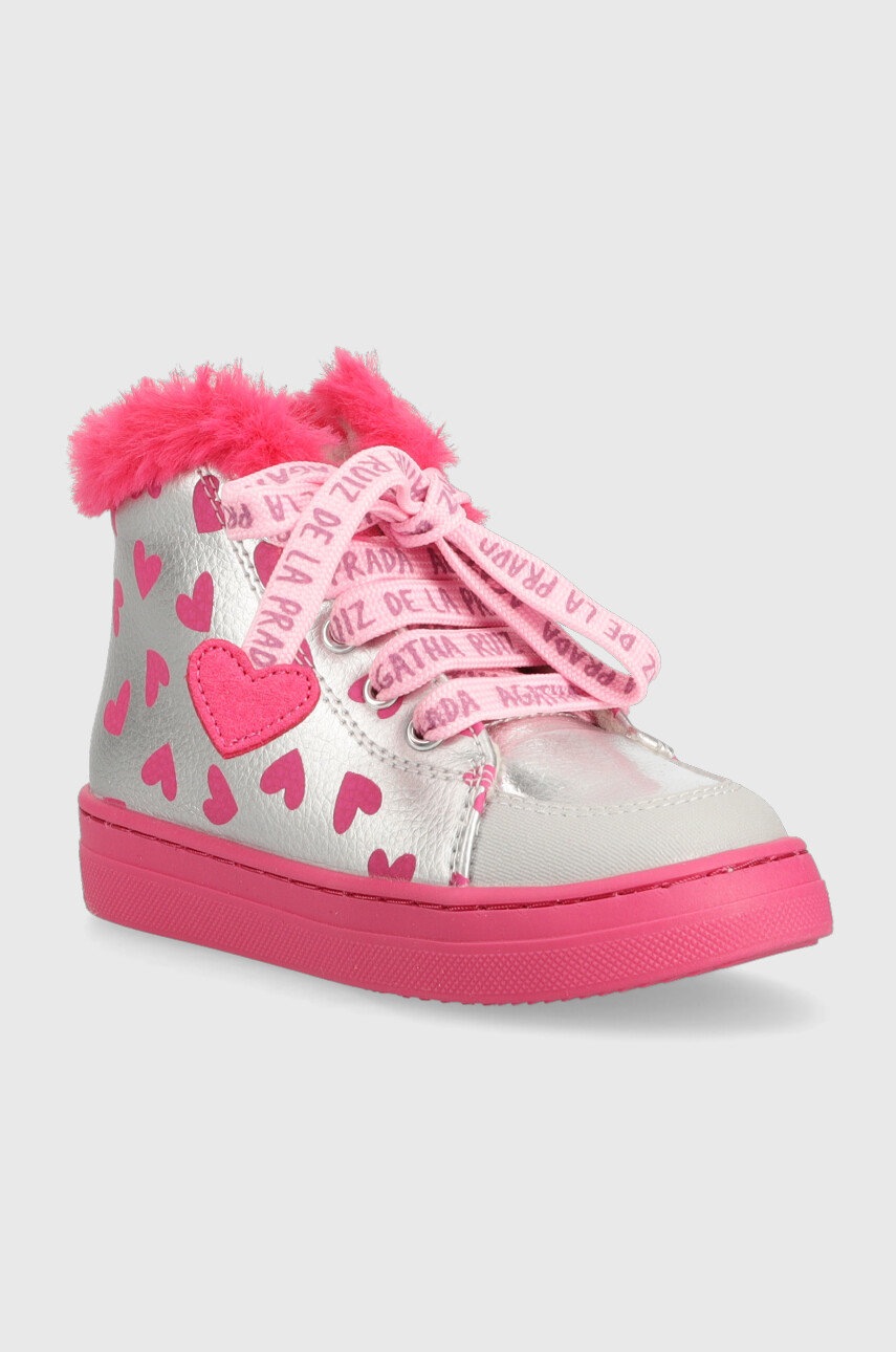 

Дитячі зимові черевики Agatha Ruiz de la Prada колір срібний