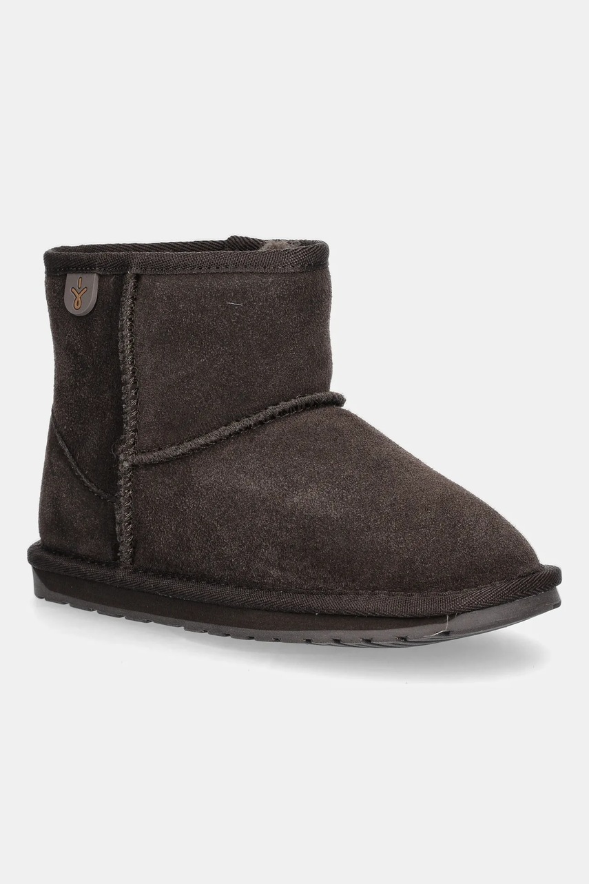 Emu Australia cizme de zăpadă din piele întoarsă Wallaby Mini culoarea maro, K10103