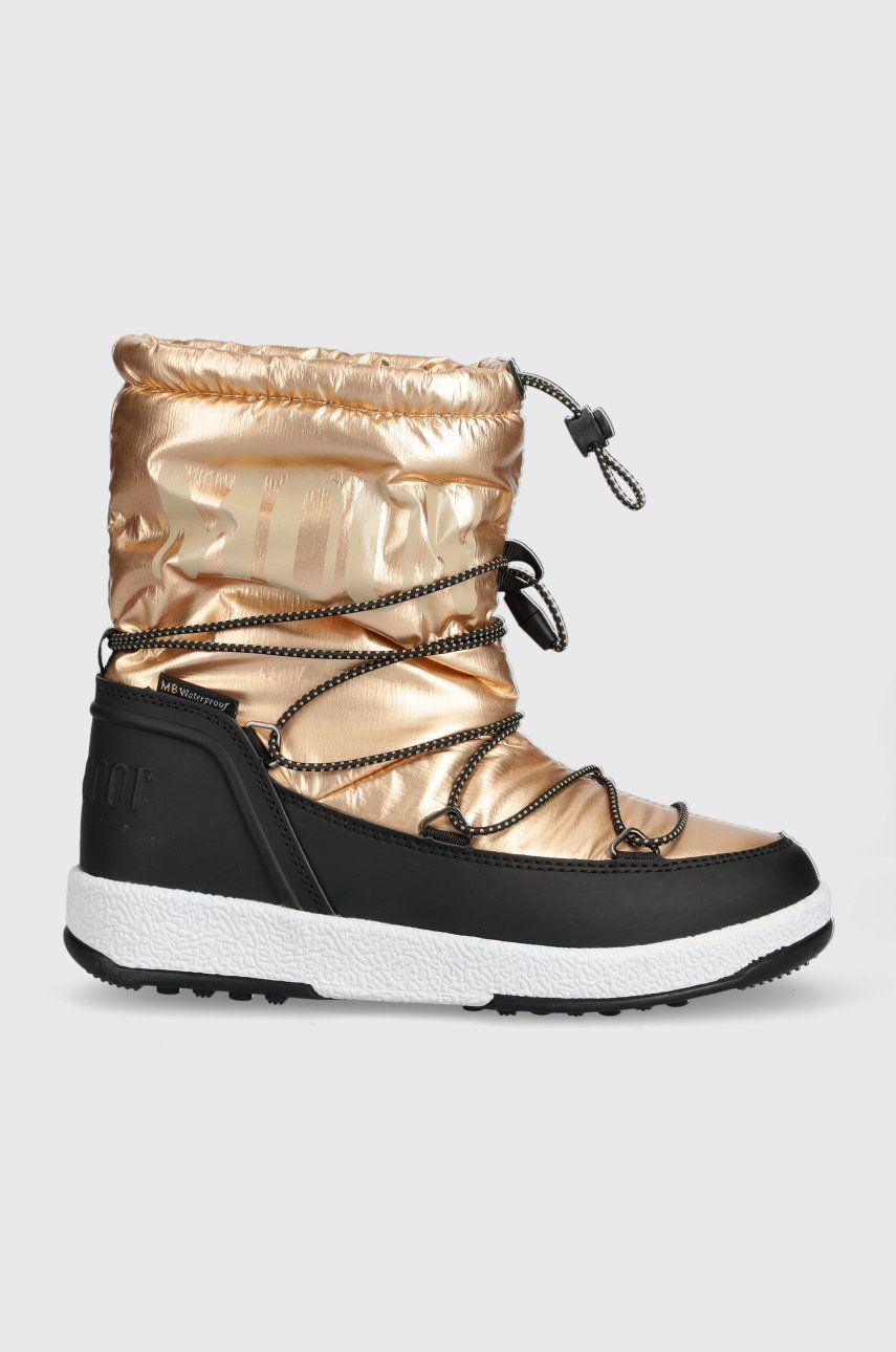 Levně Dětské sněhule Moon Boot JR Girl Boot Met zlatá barva