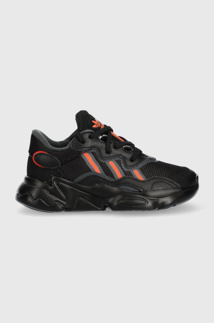 Dětské sneakers boty adidas Originals Ozweego C černá barva - černá -  Svršek: Textilní materiá