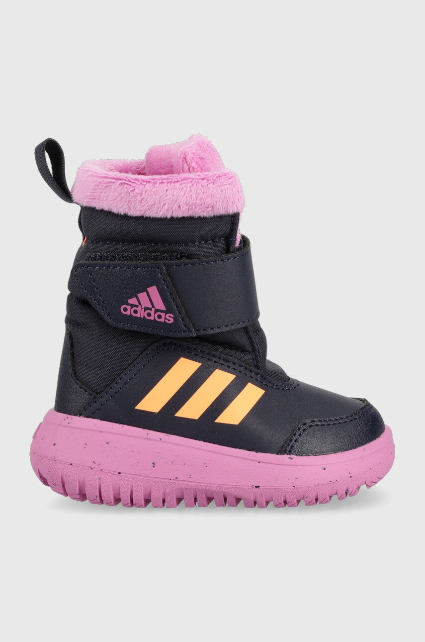 Adidas cizme de iarna copii culoarea albastru marin