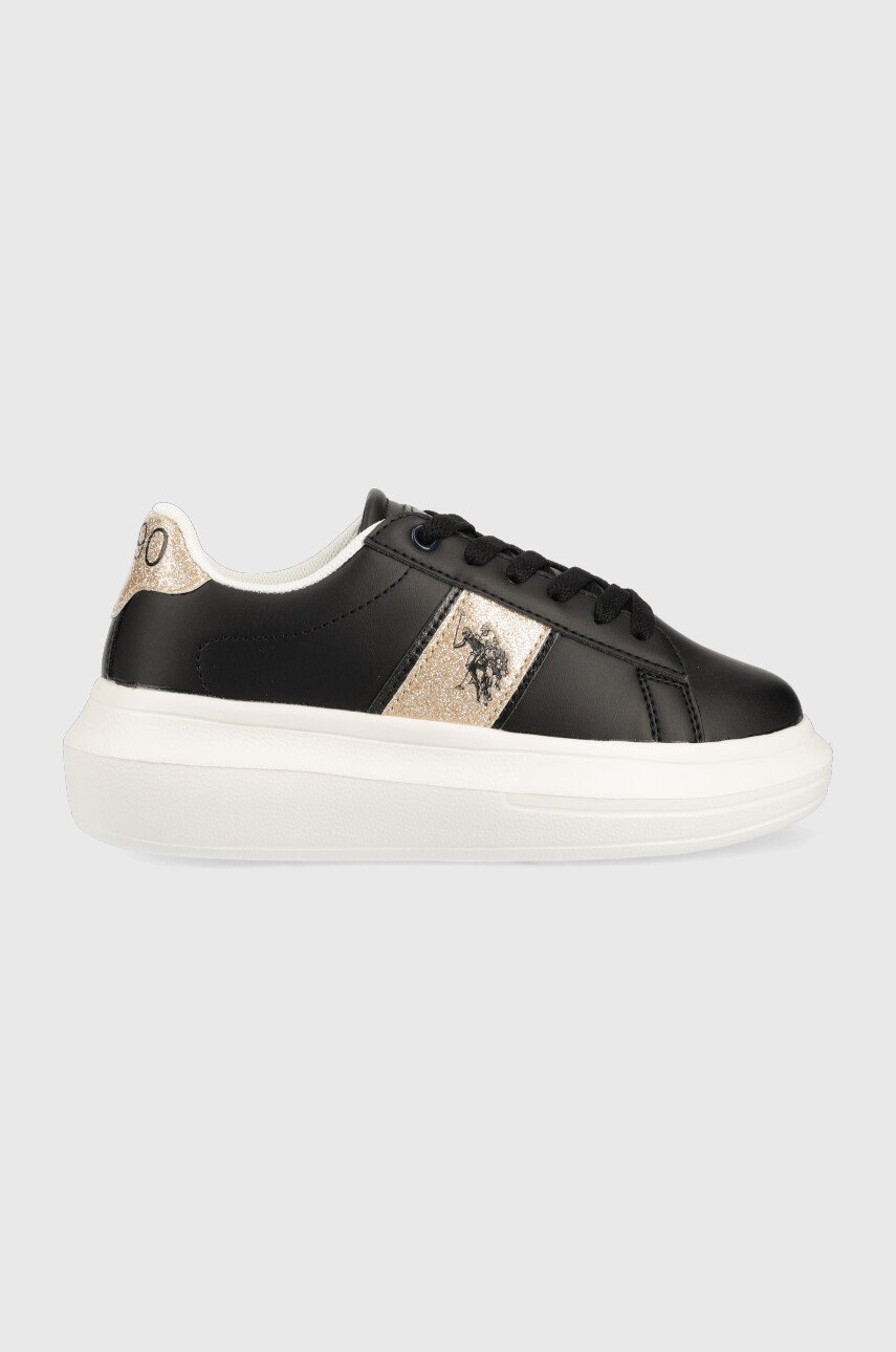 

Детски маратонки U.S. Polo Assn. в черно, Черен