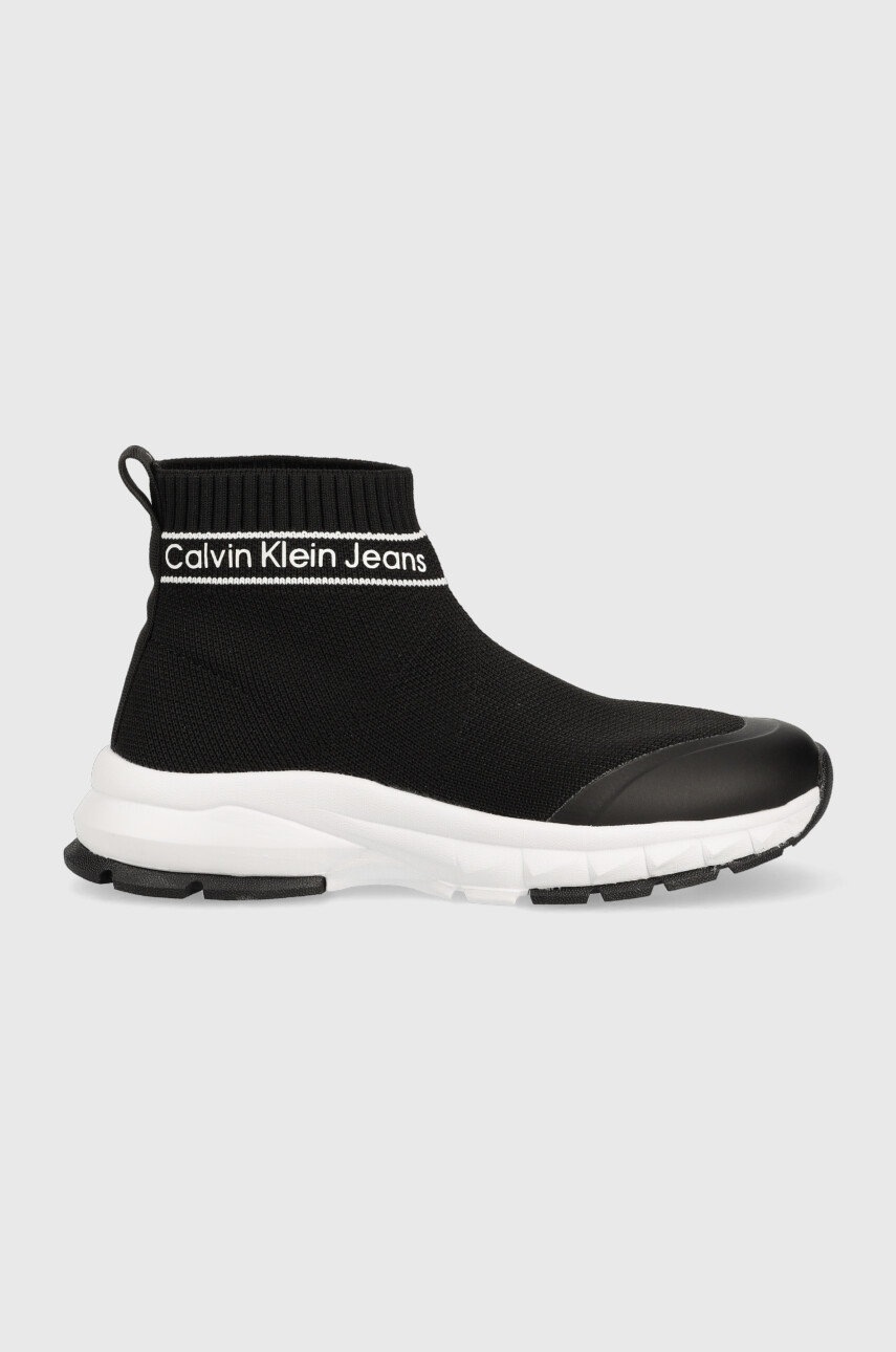 

Детски маратонки Calvin Klein Jeans в черно, Черен