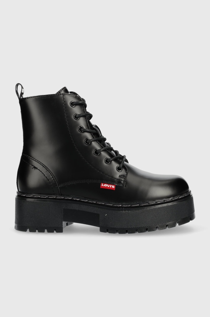 

Детски кубинки Levi's в черно, Черен