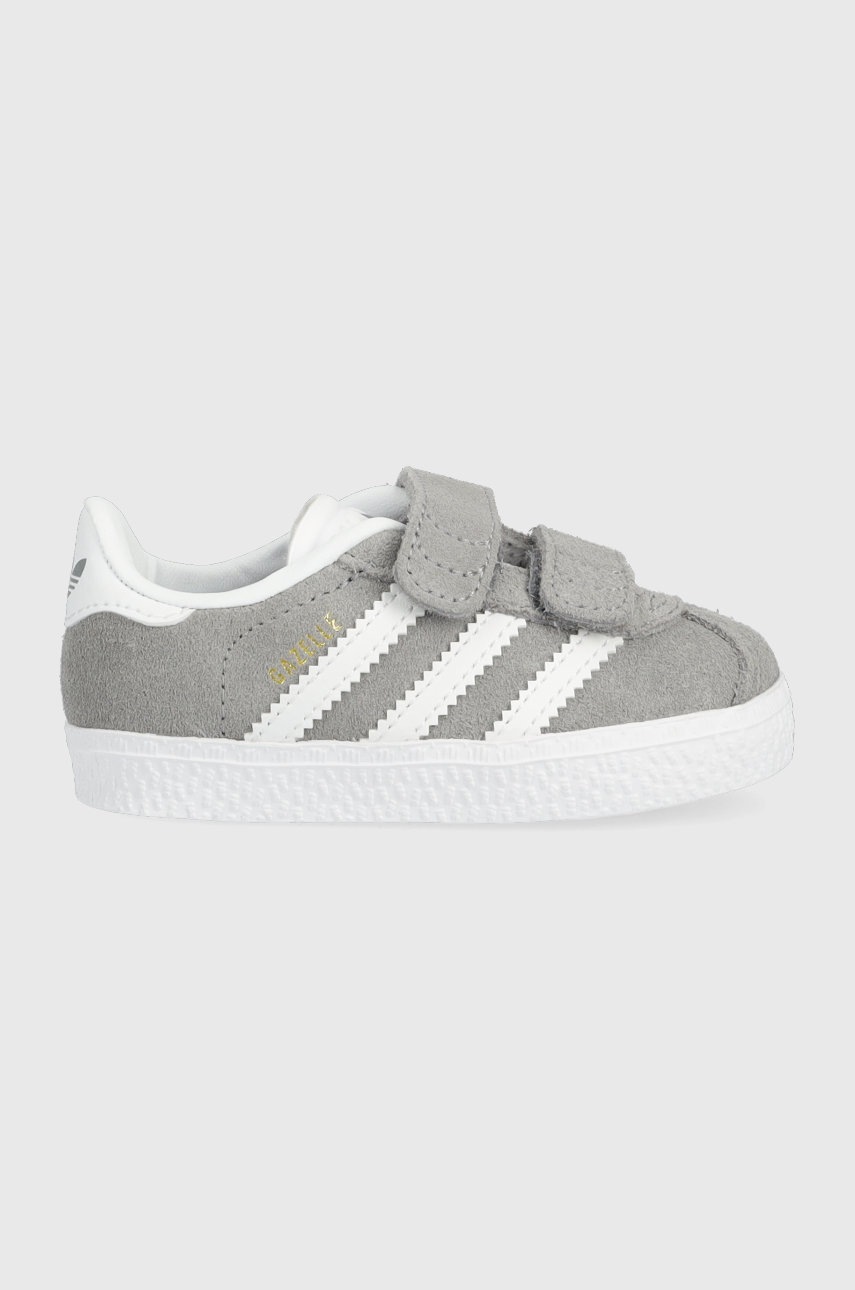 

Детски велурени маратонки adidas Originals в сиво, Сив