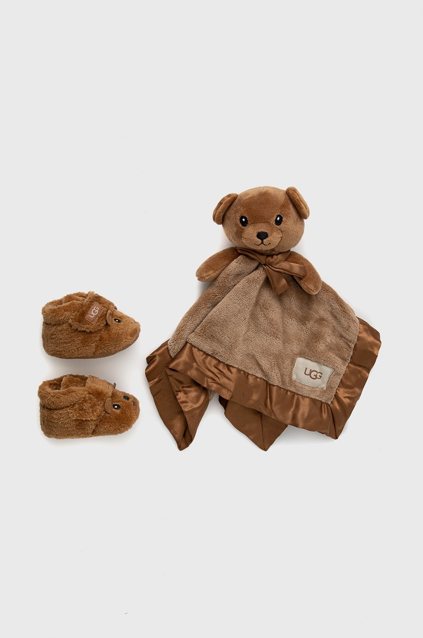 

Черевики для немовля UGG Bixbee And Lovey Bear Stuffie колір коричневий