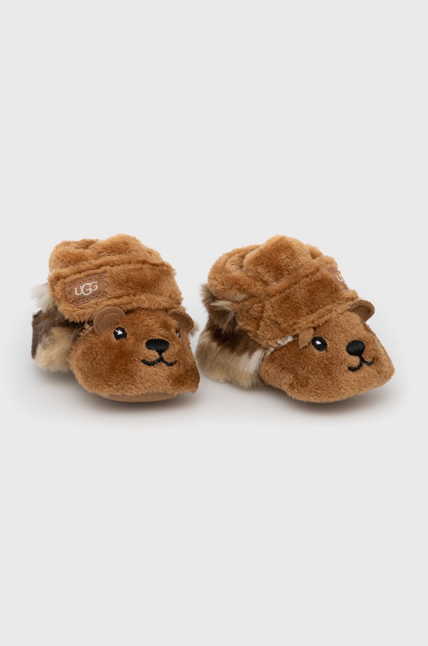 

Черевики для немовлят UGG Bixbee Bear Stuffie колір коричневий