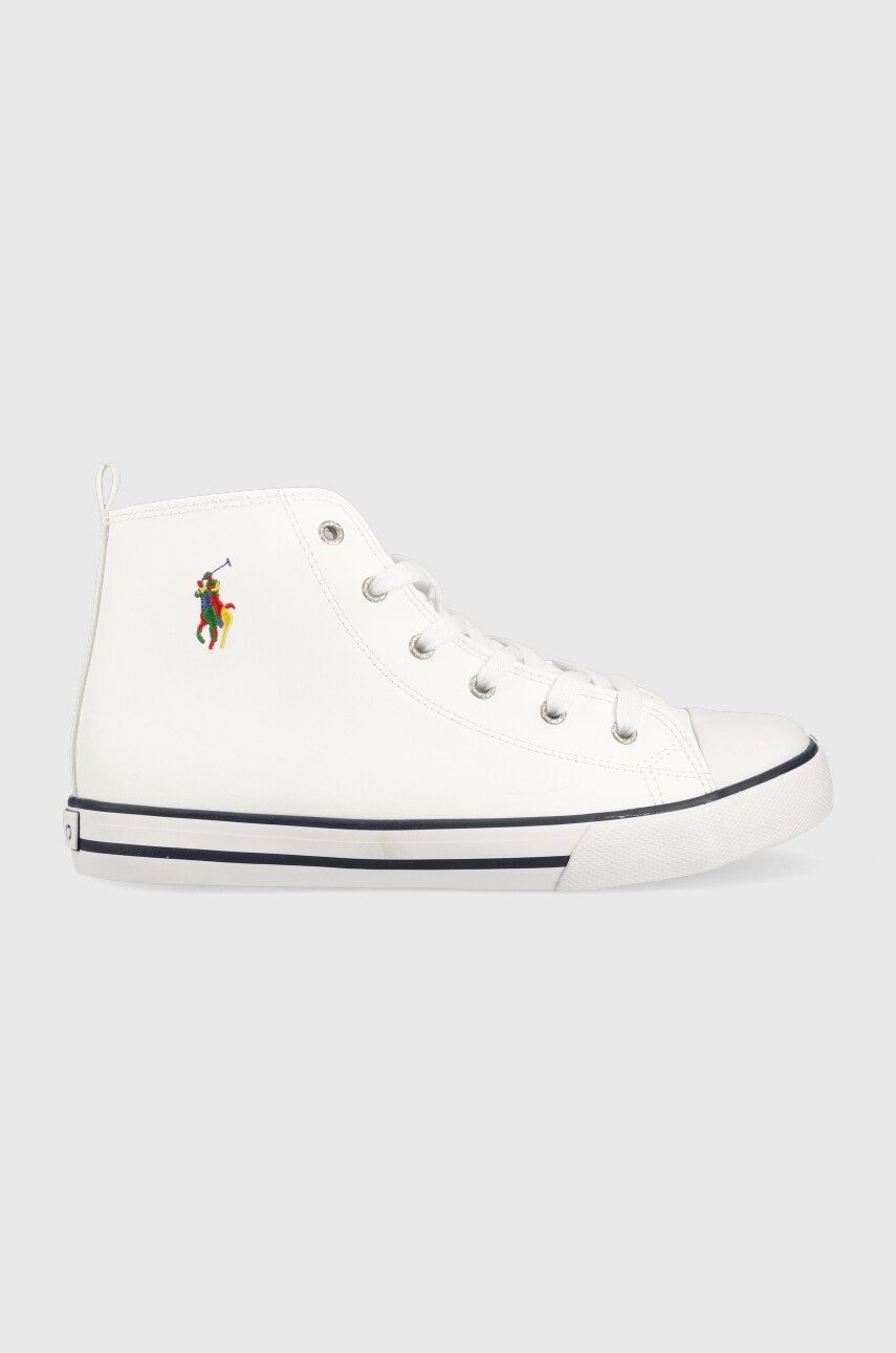 Детские кожаные кеды Polo Ralph Lauren цвет белый Детские кожаные кеды Polo Ralph Lauren цвет белый