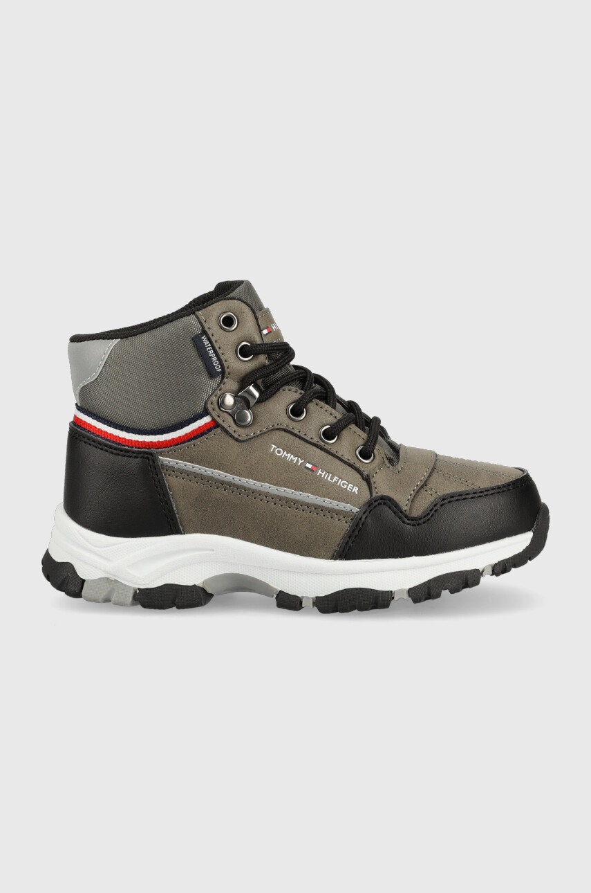 

Дитячі зимові черевики Tommy Hilfiger Tech Bootie колір коричневий