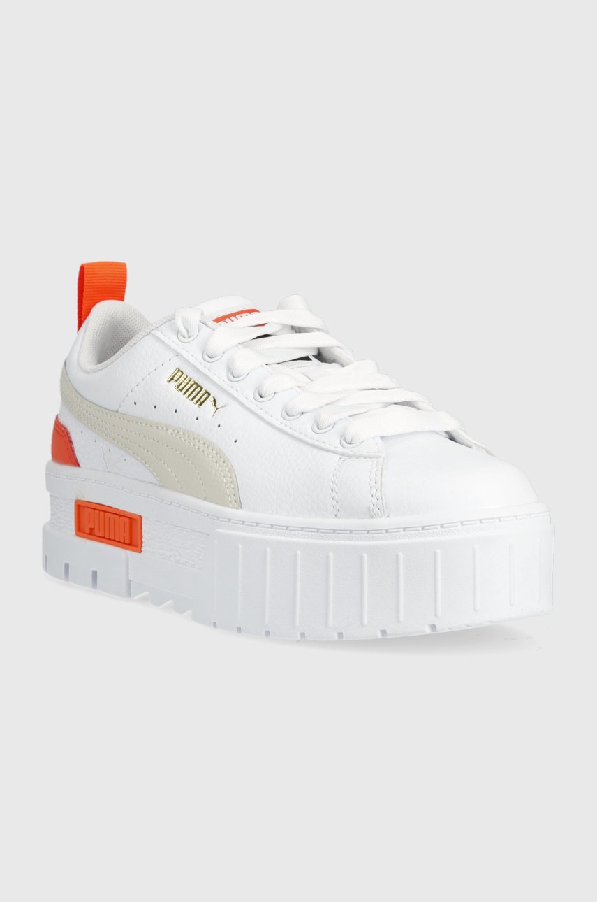 

Детские кожаные кроссовки Puma цвет белый