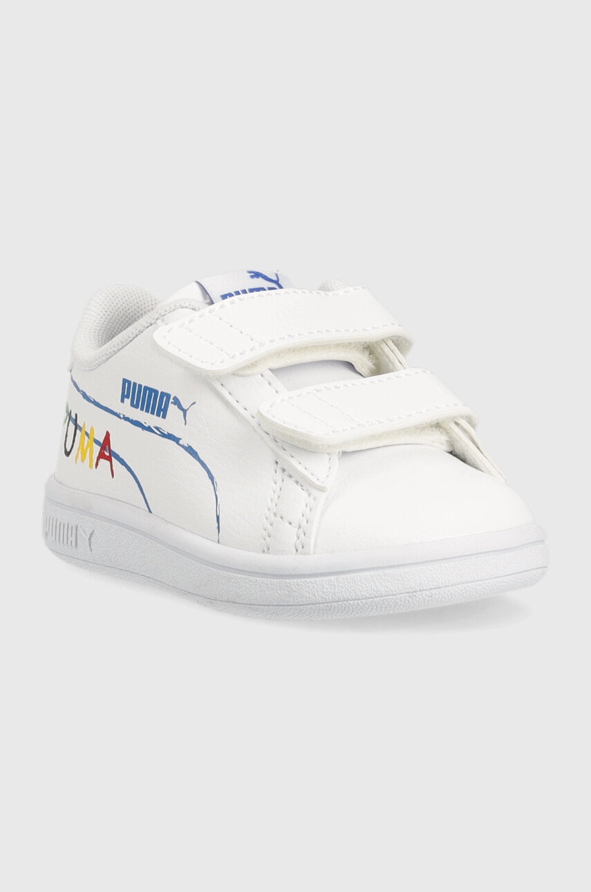 

Детские кроссовки Puma Smash V2 Home Schoo цвет белый