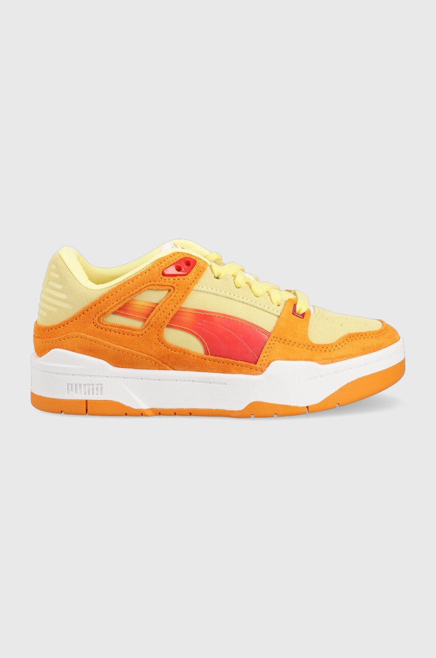 

Детски велурени маратонки Puma Slipstream x Pokemon в оранжево, Оранжев