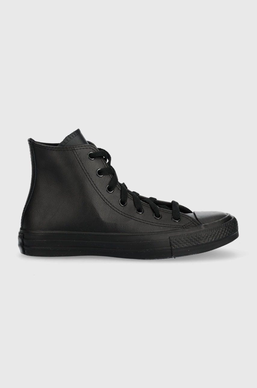 Converse tenisi de piele pentru copii chuck taylor all star culoarea negru