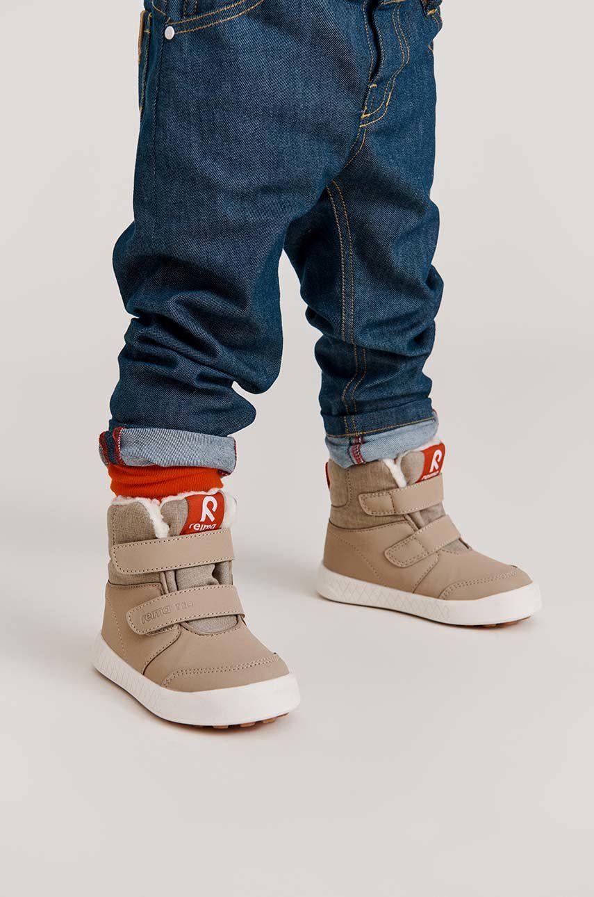 Dětské zimní boty Reima béžová barva - béžová -  Svršek: Umělá hmota