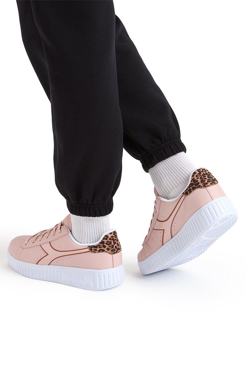 Dětské sneakers boty Diadora růžová barva - růžová -  Svršek: Umělá hmota Vnitřek: Textiln