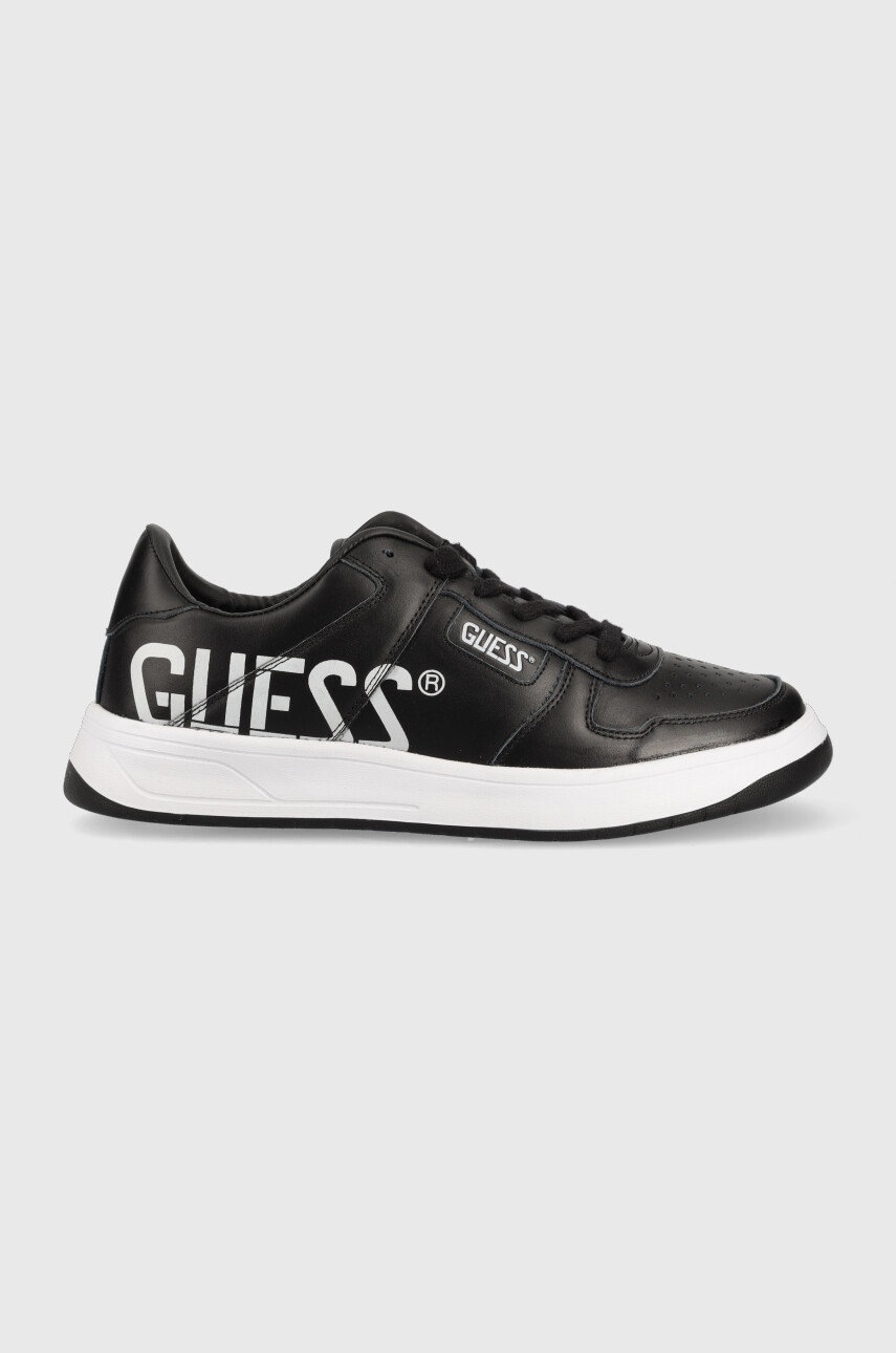 

Кожени маратонки Guess Ponte в черно, Черен