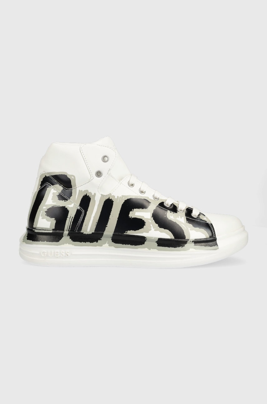 

Маратонки Guess Vibo Mid в бяло, Бял