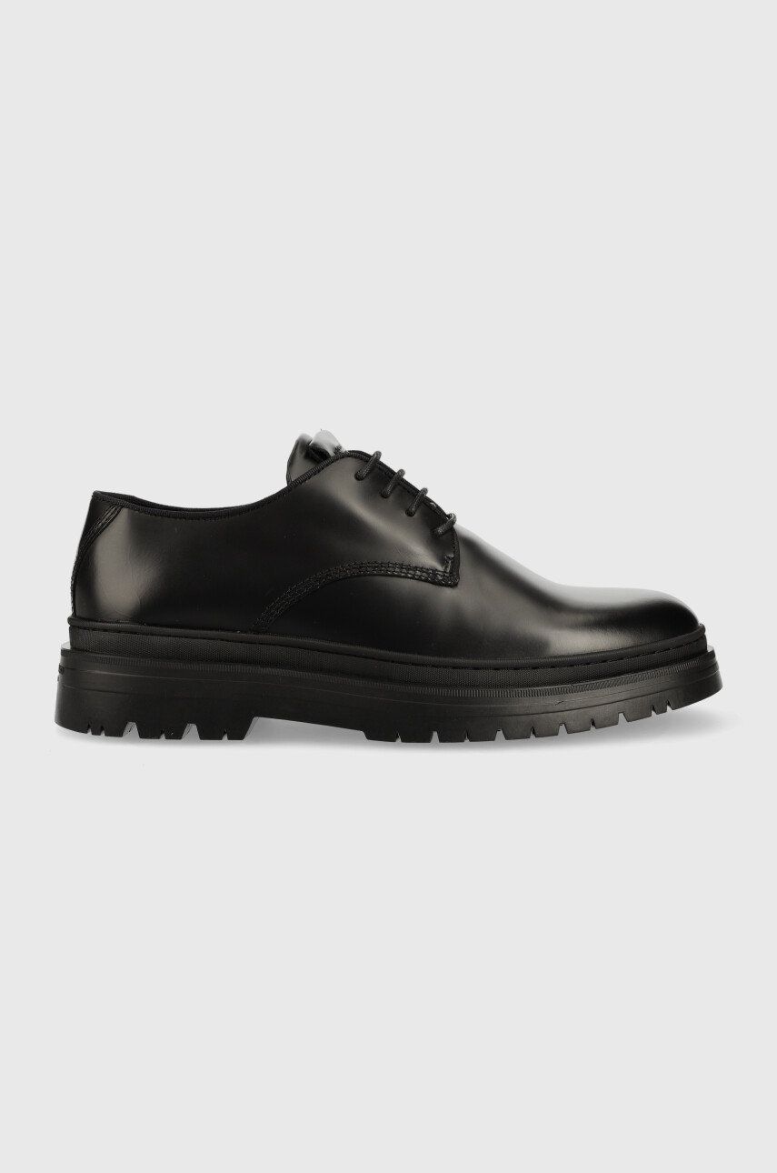 Vagabond pantofi de piele James barbati, culoarea negru answear.ro imagine noua