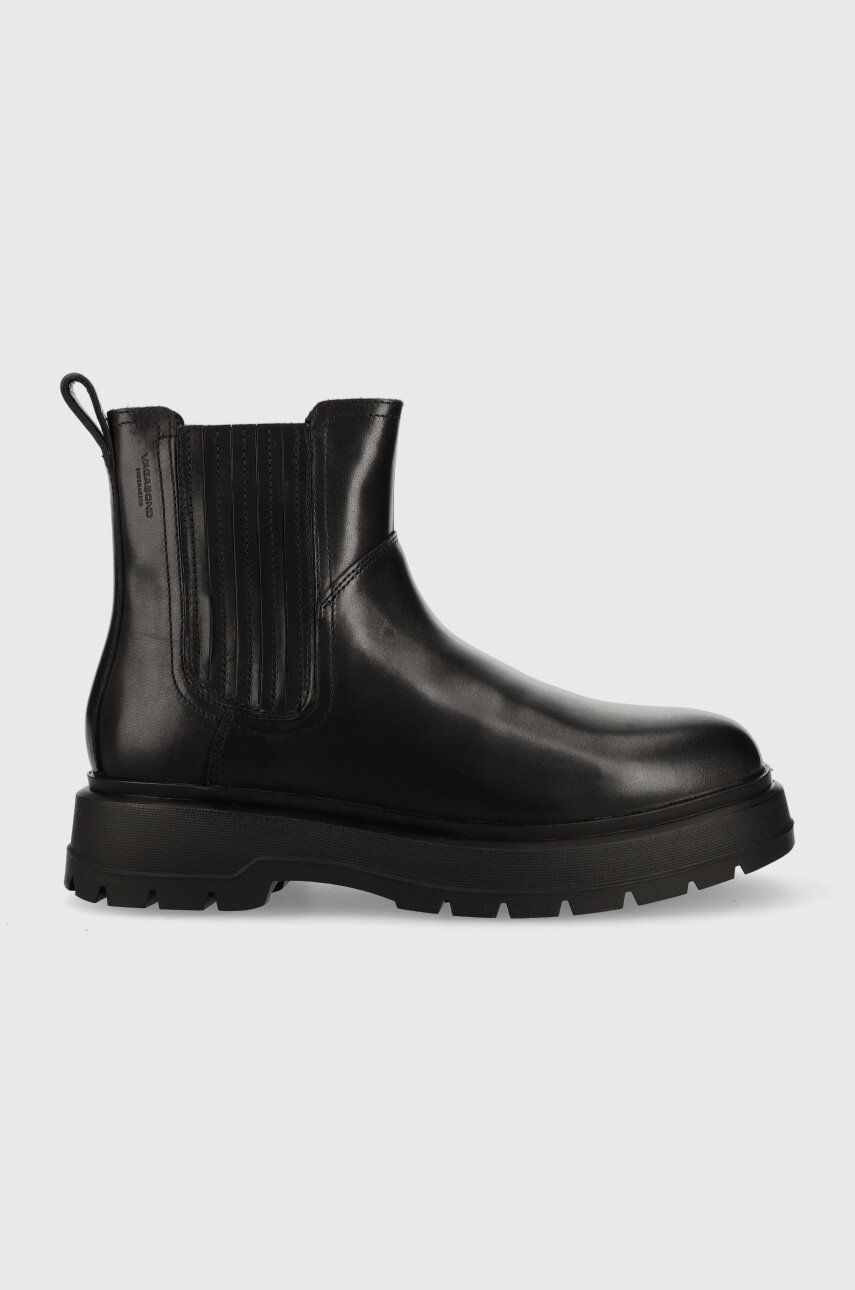Kožené kotníkové boty Vagabond Shoemakers Jeff pánské, černá barva - černá -  Svršek: Přírodní 