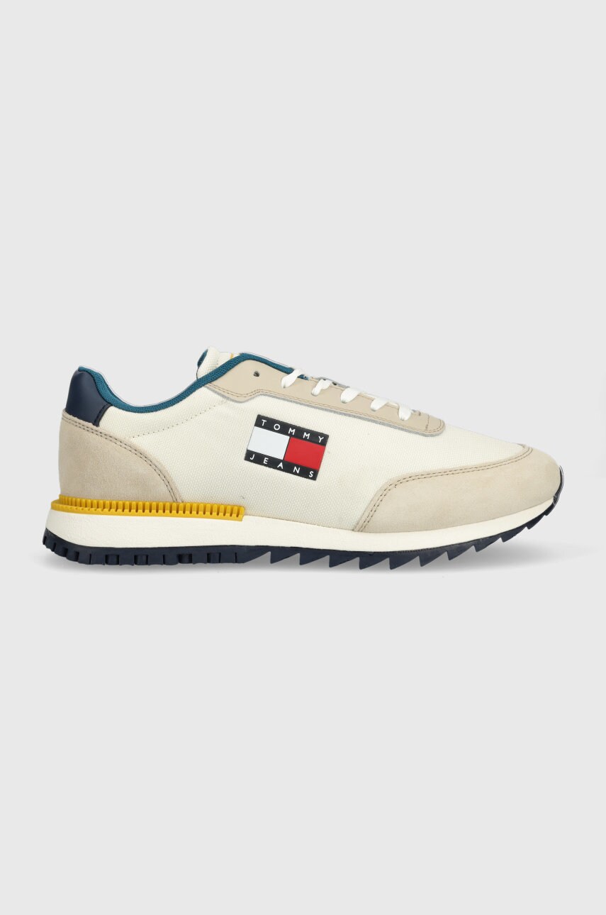Tommy jeans sneakers retro evolve culoarea bej