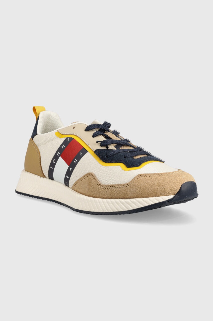 

Кроссовки Tommy Jeans Track Cleat цвет бежевый