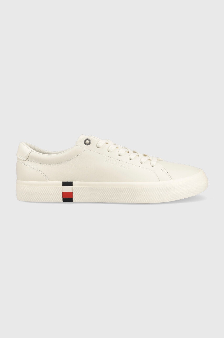 

Кожени маратонки Tommy Hilfiger Modern Vulc Corporate в бяло, Бял