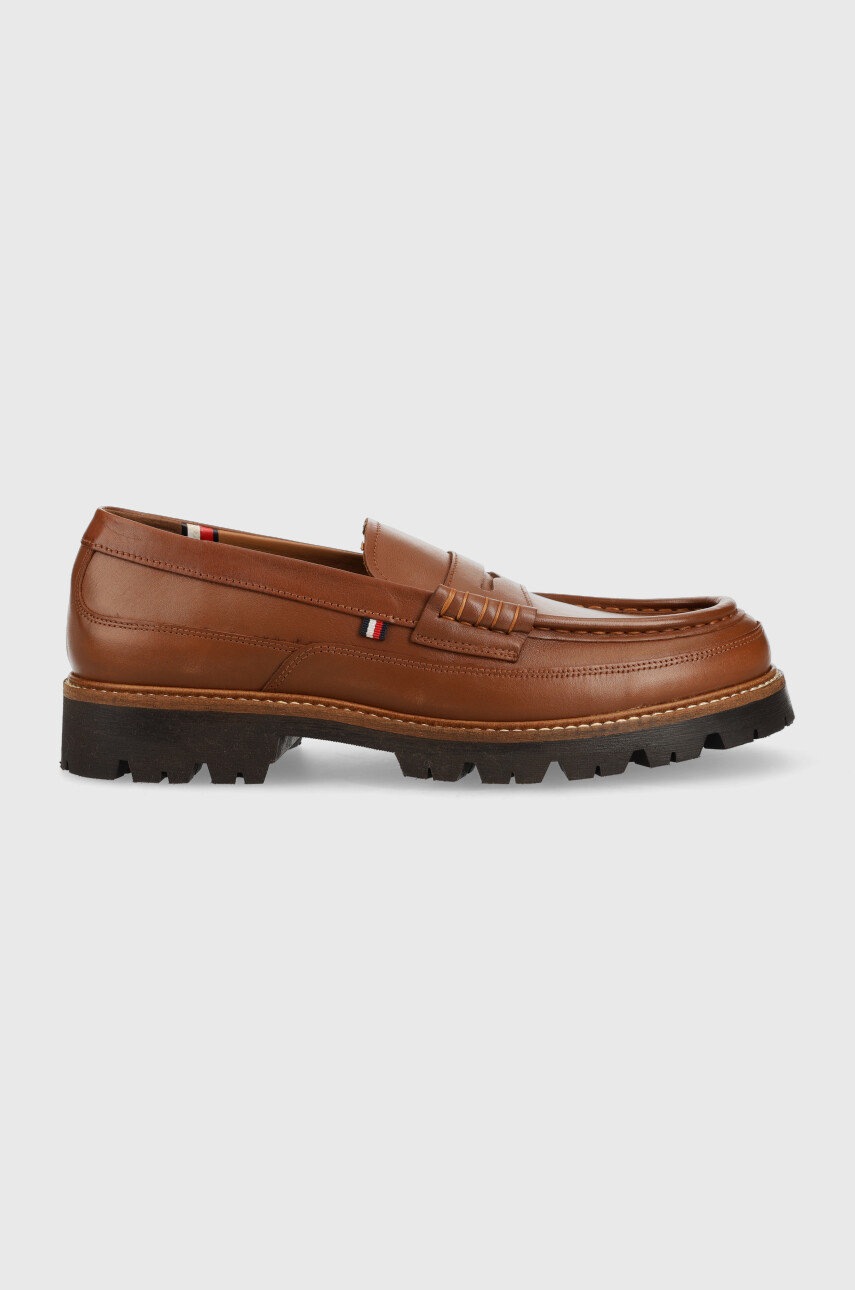 

Кожени мокасини Tommy Hilfiger Fashion Loafer в кафяво, Кафяв